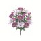 21" Artificial Purple Lily, Daisy & Rose Bud Bush – Faux Floral Pick for Wreaths, Vases & Home Decor-FBX111-PU/LV